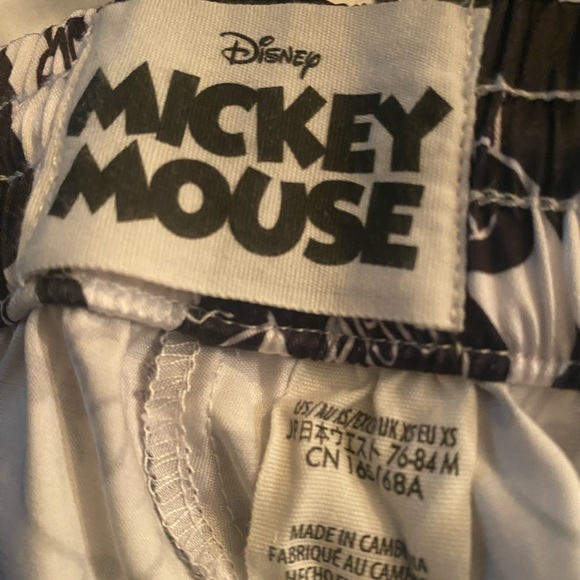 Disney Store Mickey Mouse satin Pajama pants with pockets & draw string waist xs - Picture 6 of 6